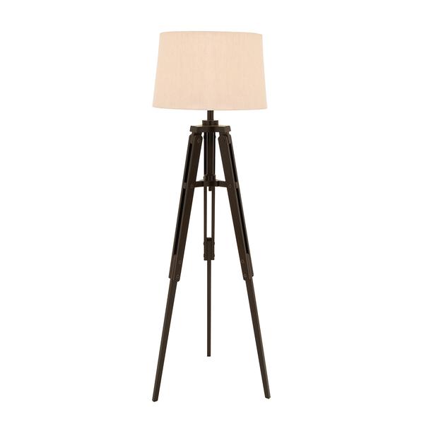 9th & Pike(R) Brown Tripod Industrial Floor Lamp