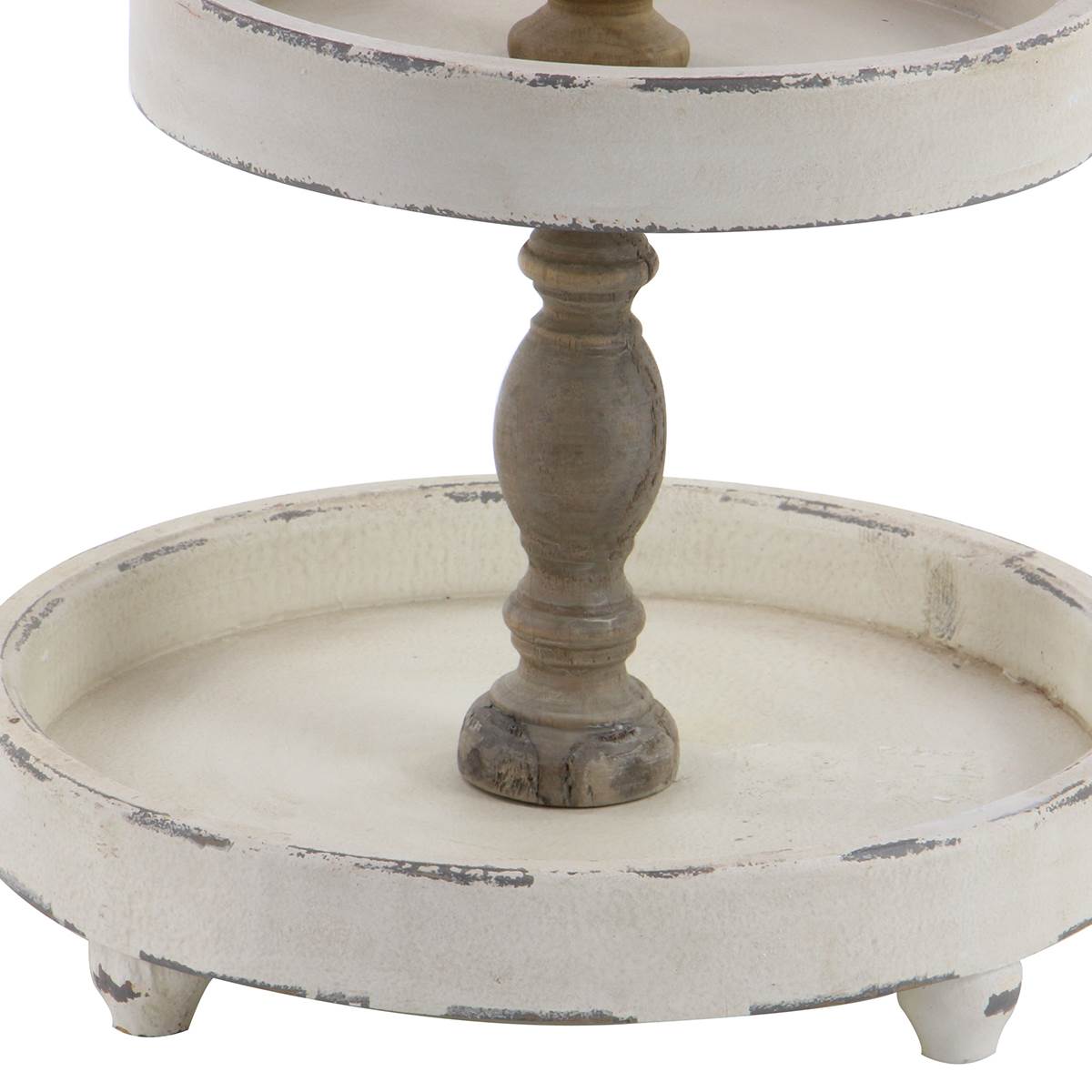 9th & Pike(R) 3 Tier White Round Events Serving Tray