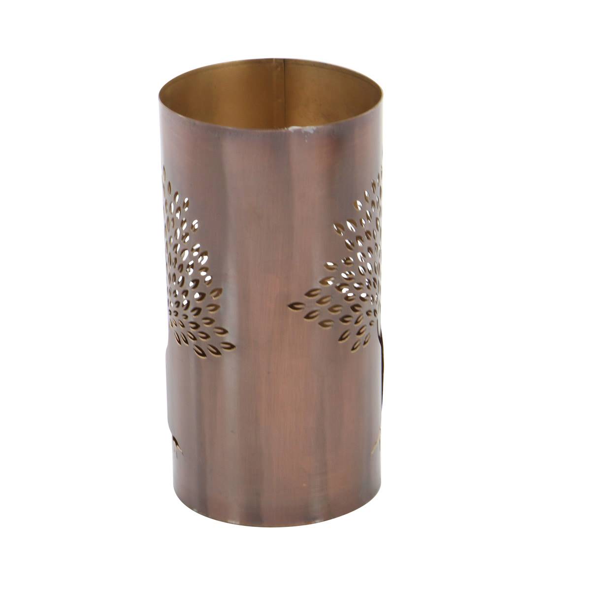 9th & Pike(R) Cylindrical Pierced Metal Candle Holders - Set Of 3