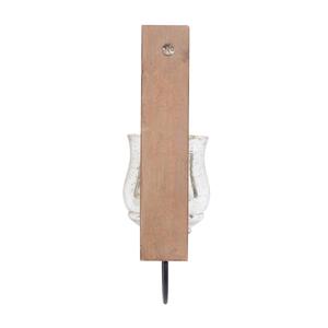 9th & Pike(R) Brown Mango Wood Traditional Fluted Wall Sconce alternate view
