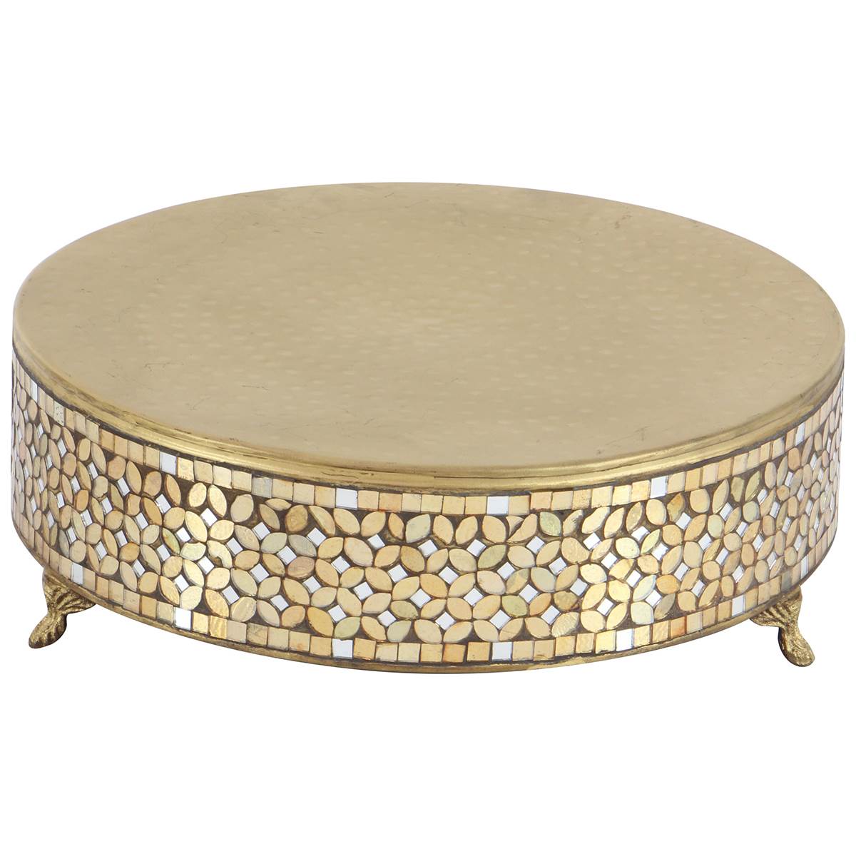 9th & Pike(R) Metal & Glass Mosaic Tiered Cake Stand