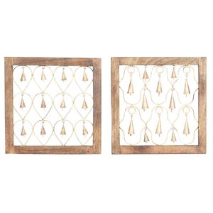 9th & Pike(R) Gold Hanging Bells Wall Decor - Set of 2