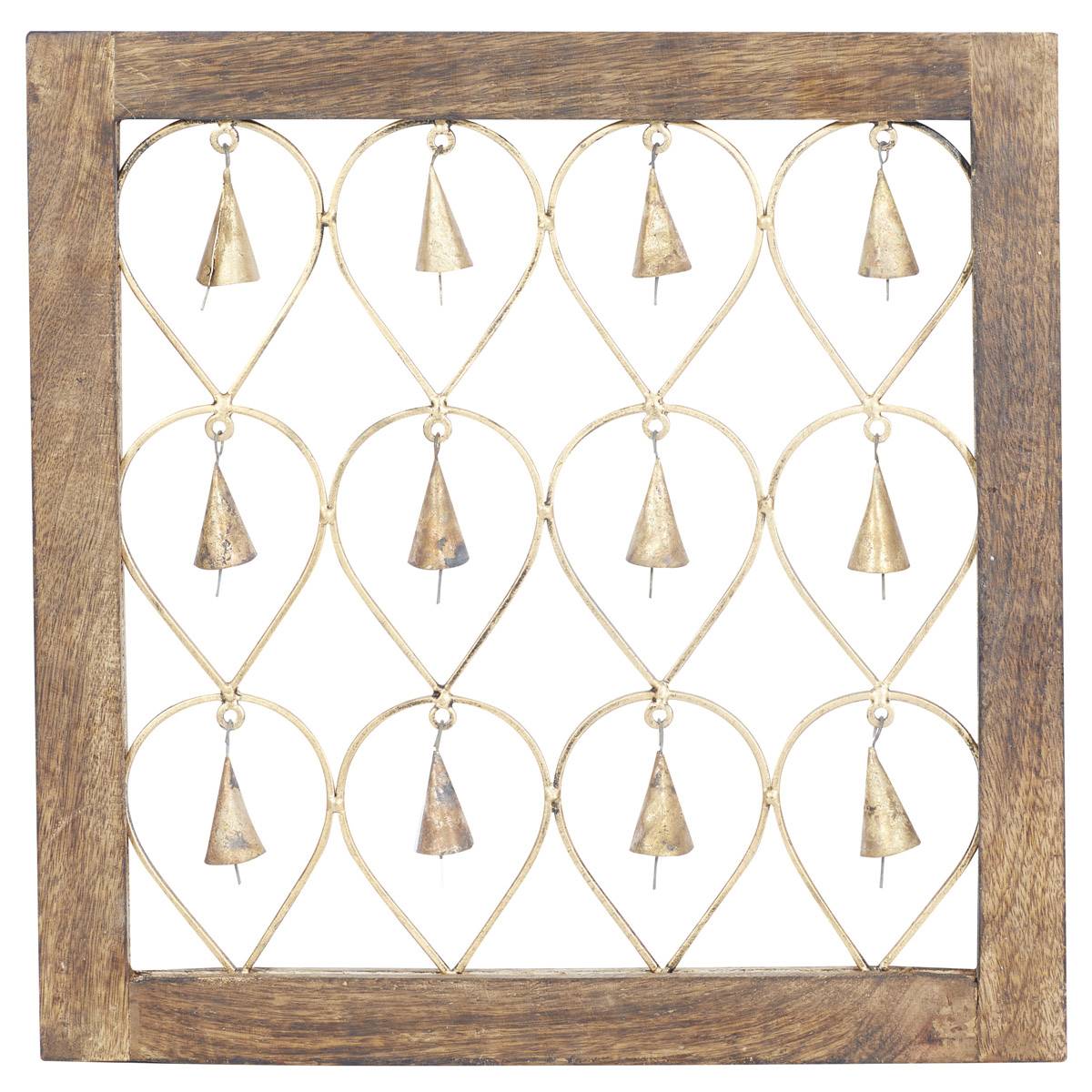 9th & Pike(R) Gold Hanging Bells Wall Decor - Set Of 2