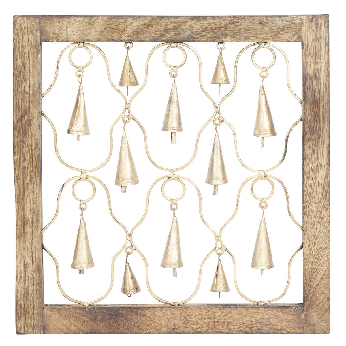 9th & Pike(R) Gold Hanging Bells Wall Decor - Set Of 2