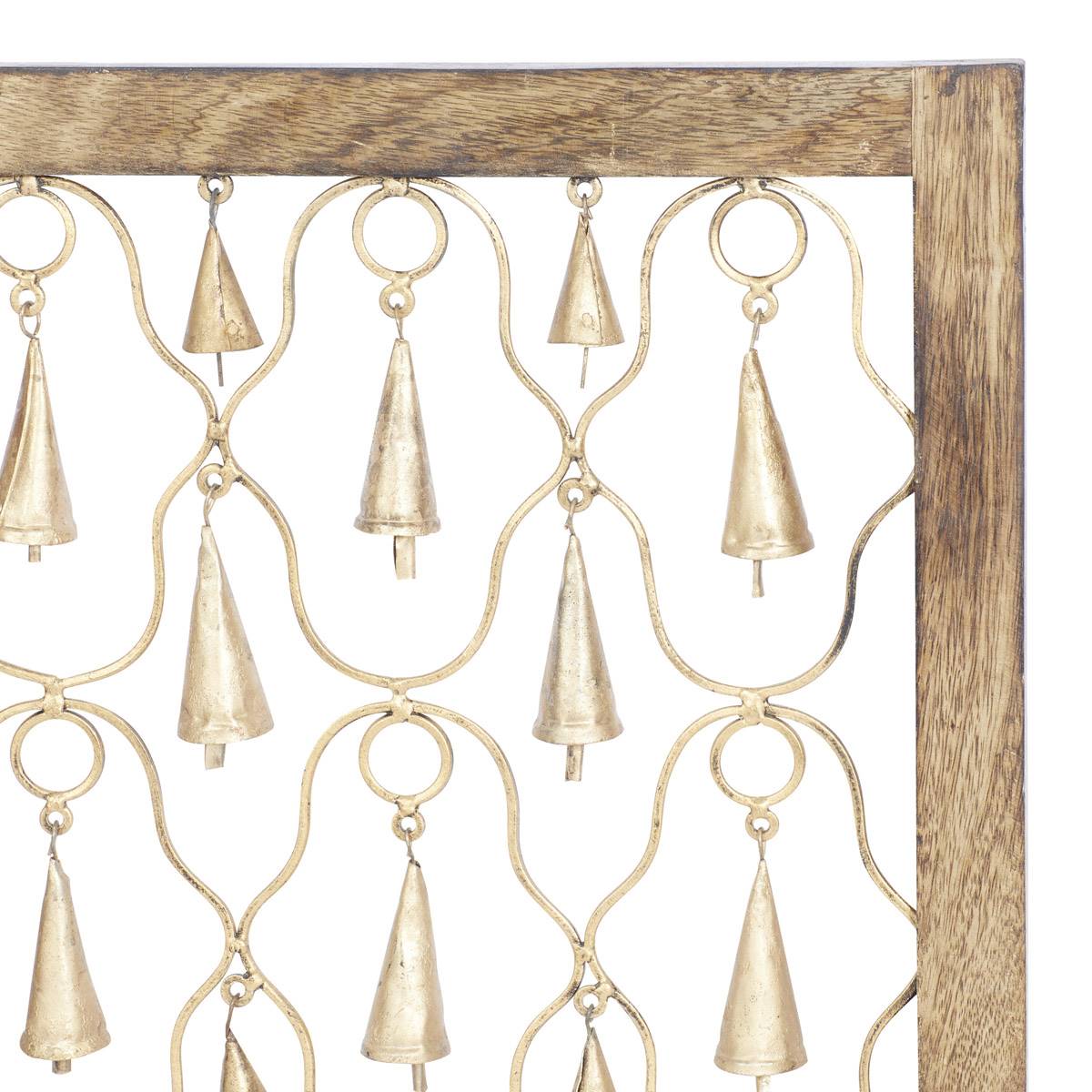 9th & Pike(R) Gold Hanging Bells Wall Decor - Set Of 2