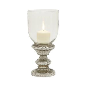 9th & Pike(R) Silver Traditional Glass Candle Holder