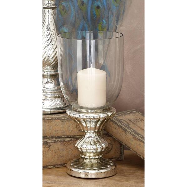 9th & Pike(R) Silver Traditional Glass Candle Holder alternate view