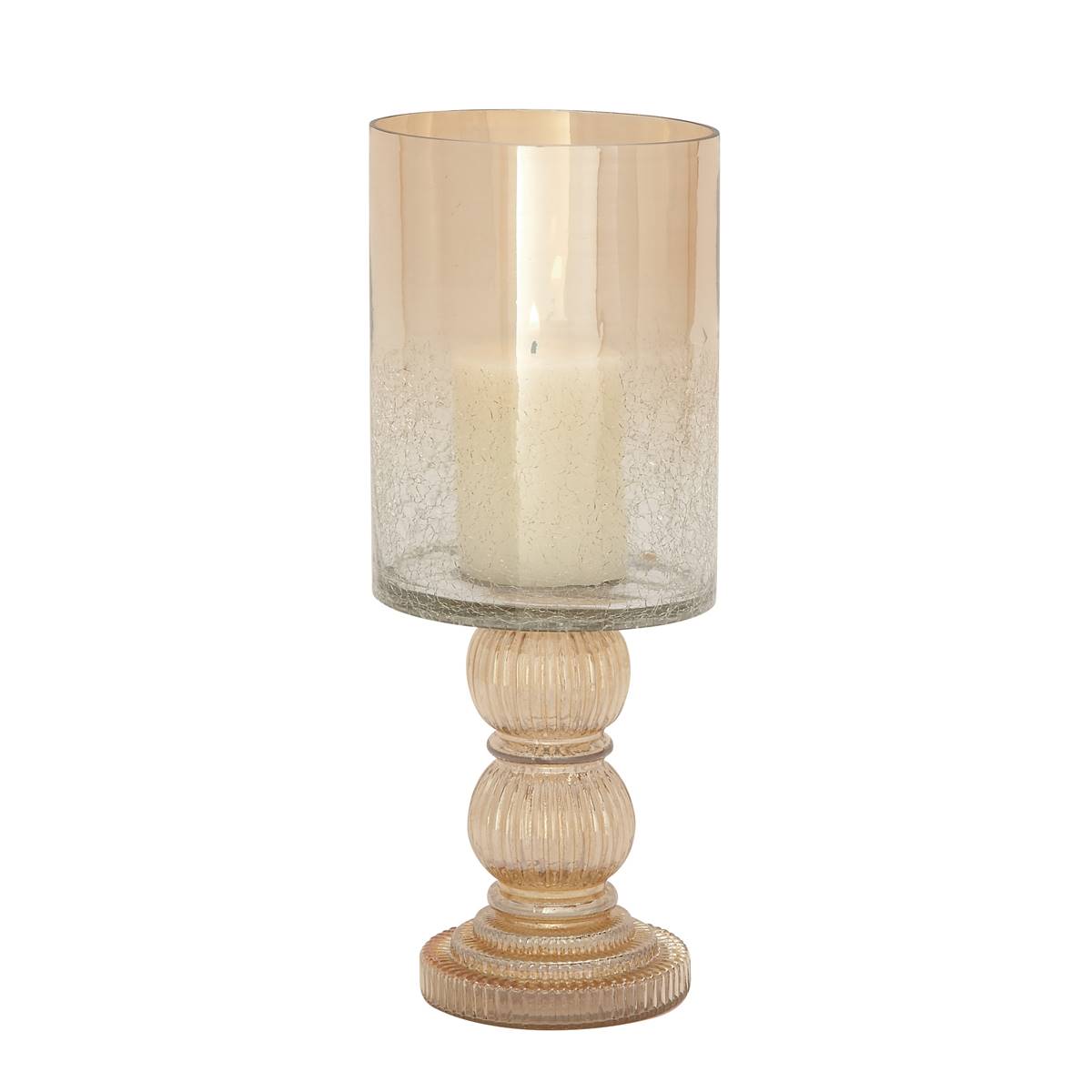 9th & Pike(R) Marigold Glass Traditional Candle Holder