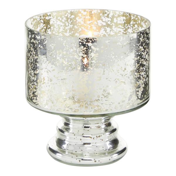 9th & Pike(R) Clear Glass Contemporary Candle Holder