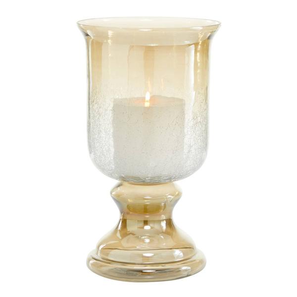 9th & Pike(R) Brown Glass Traditional Candle Holder - 14x8