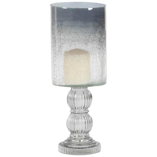 9th & Pike(R) Black Glass Traditional Candle Holder