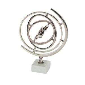 9th & Pike(R) Silver Aluminum Glam Armillary