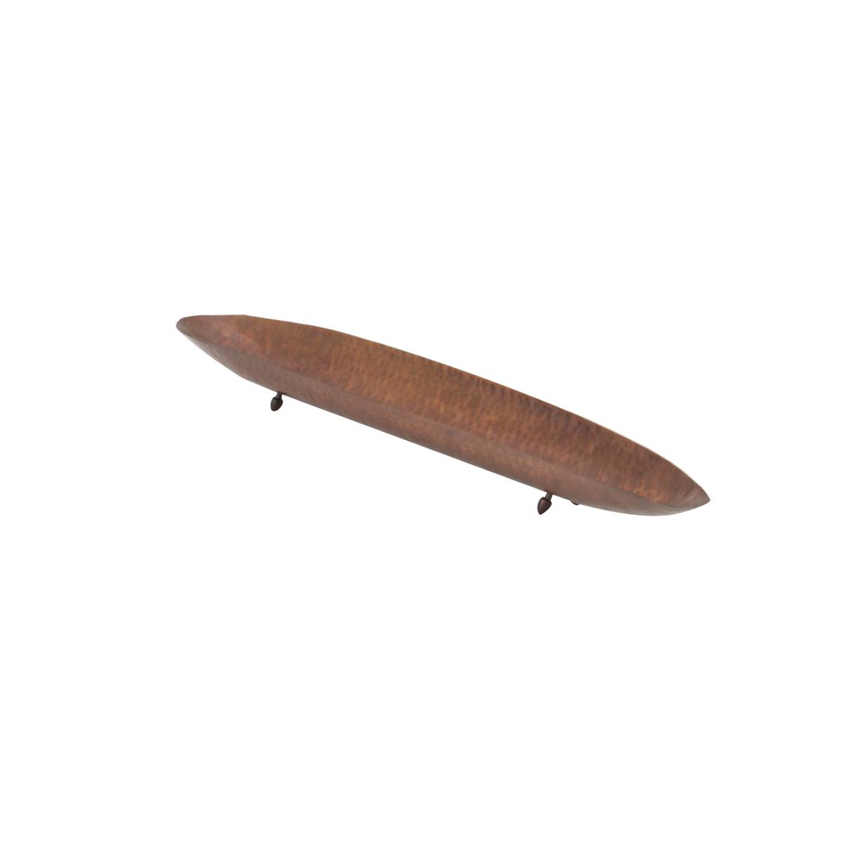 9th & Pike(R) Long Boat-Shaped Hammered Copper Trays - Set Of 2