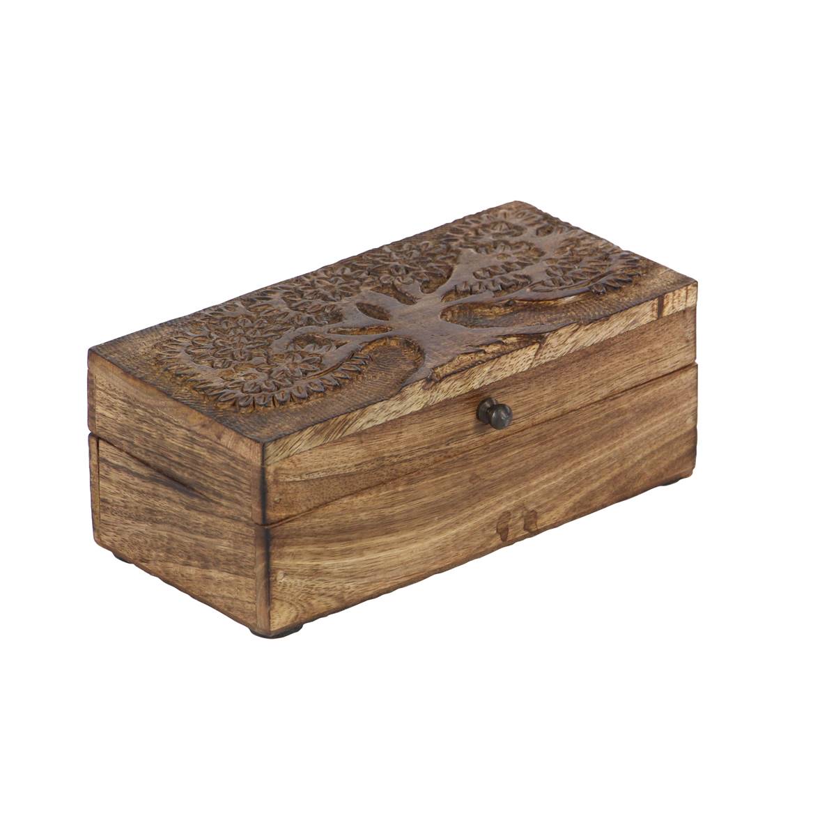 9th & Pike(R) Carved Decorative Wood Boxes - Set Of 3