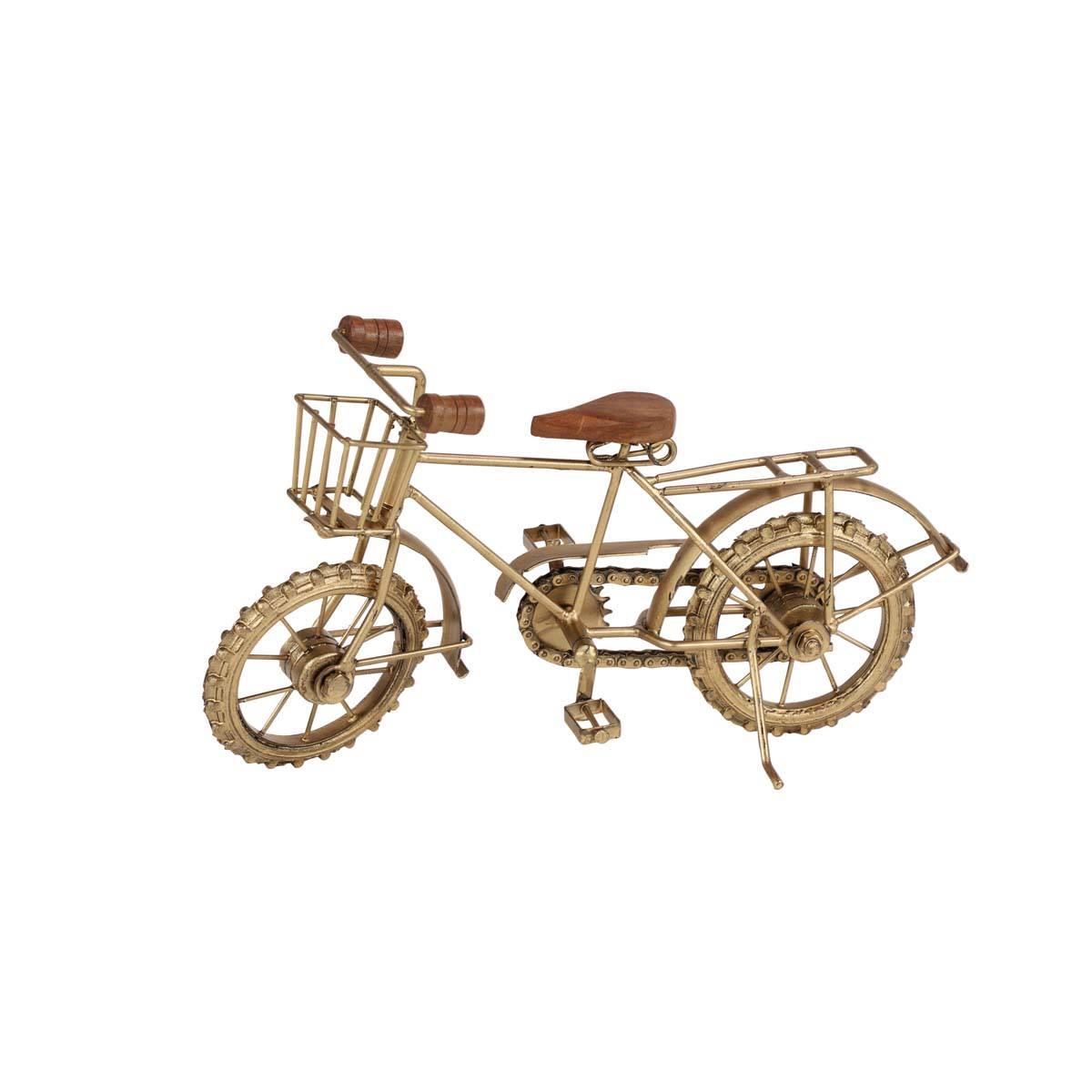 9th & Pike(R) Brown Metal Vintage Basket Bike Sculpture 9th & Pike(R) Brown Metal Vintage Basket Bike Sculpture