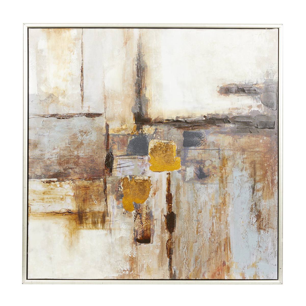 9th & Pike(R) Brown Contemporary Abstract Canvas Wall Art
