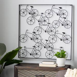 9th & Pike(R) Metal Bicycle Collage Wall Decor alternate view