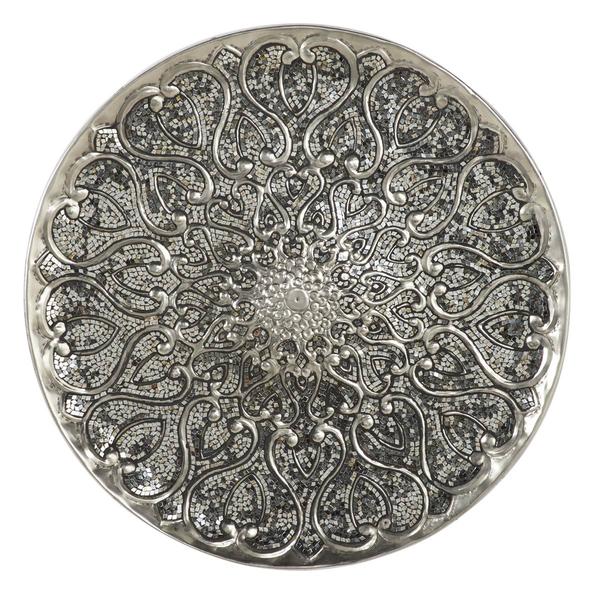 9th & Pike(R) Glam Ornamental Round Metallic Wall Decor