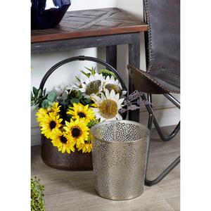 9th & Pike(R) Glam Style Metallic Waste Basket alternate view