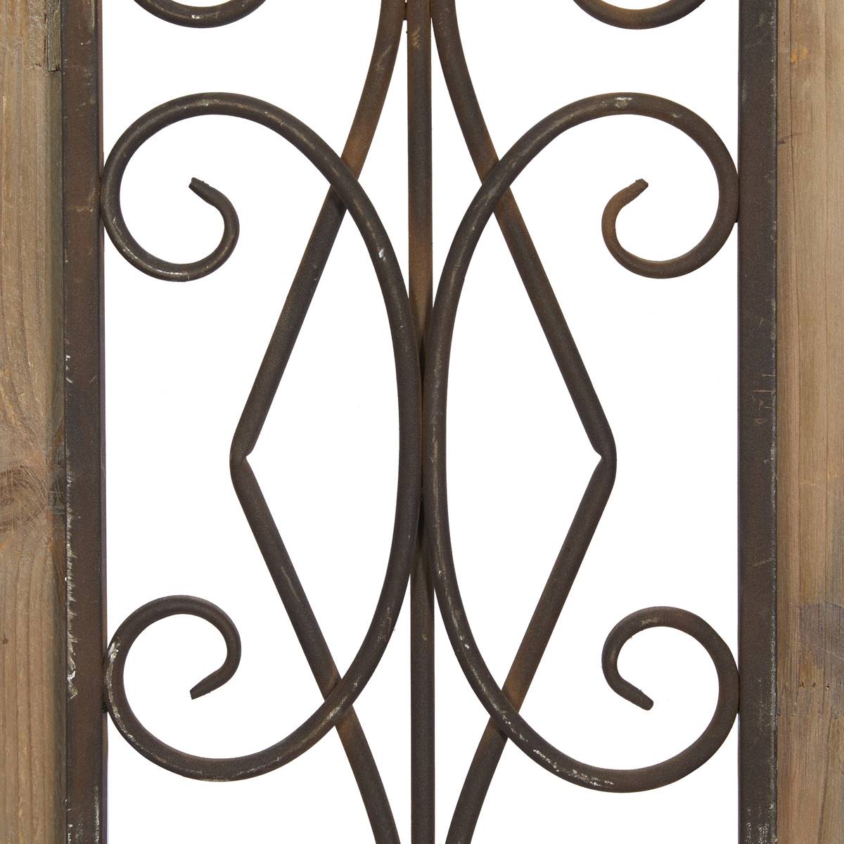 9th & Pike(R) Brown Rustic Ornamental Metal And Wood Wall Decor