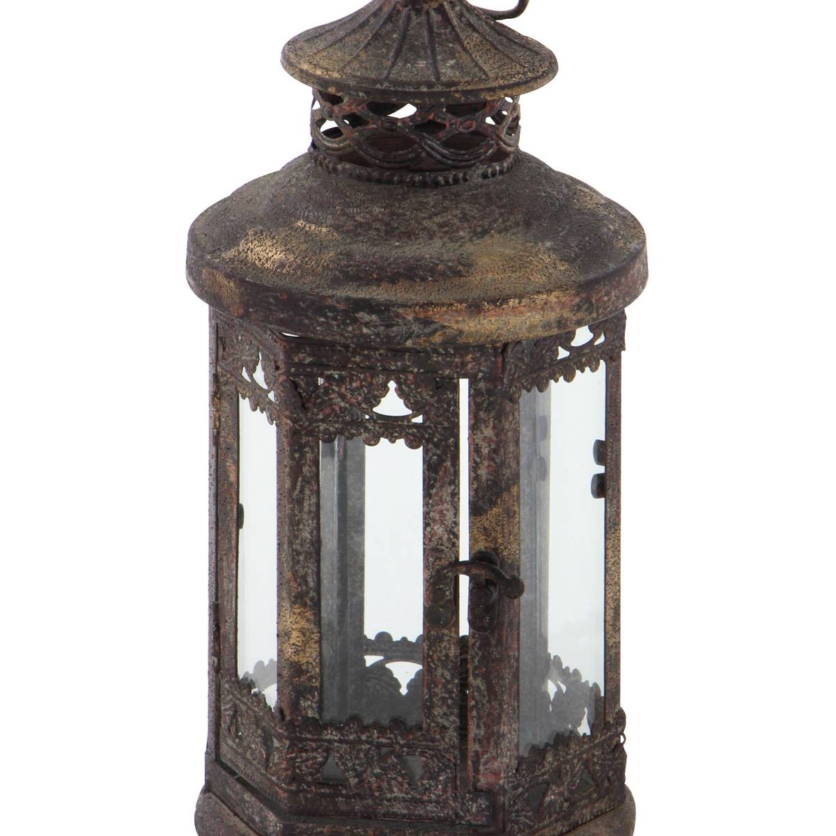 9th & Pike(R) Brown Iron Rustic Votive Candle Holder Lantern