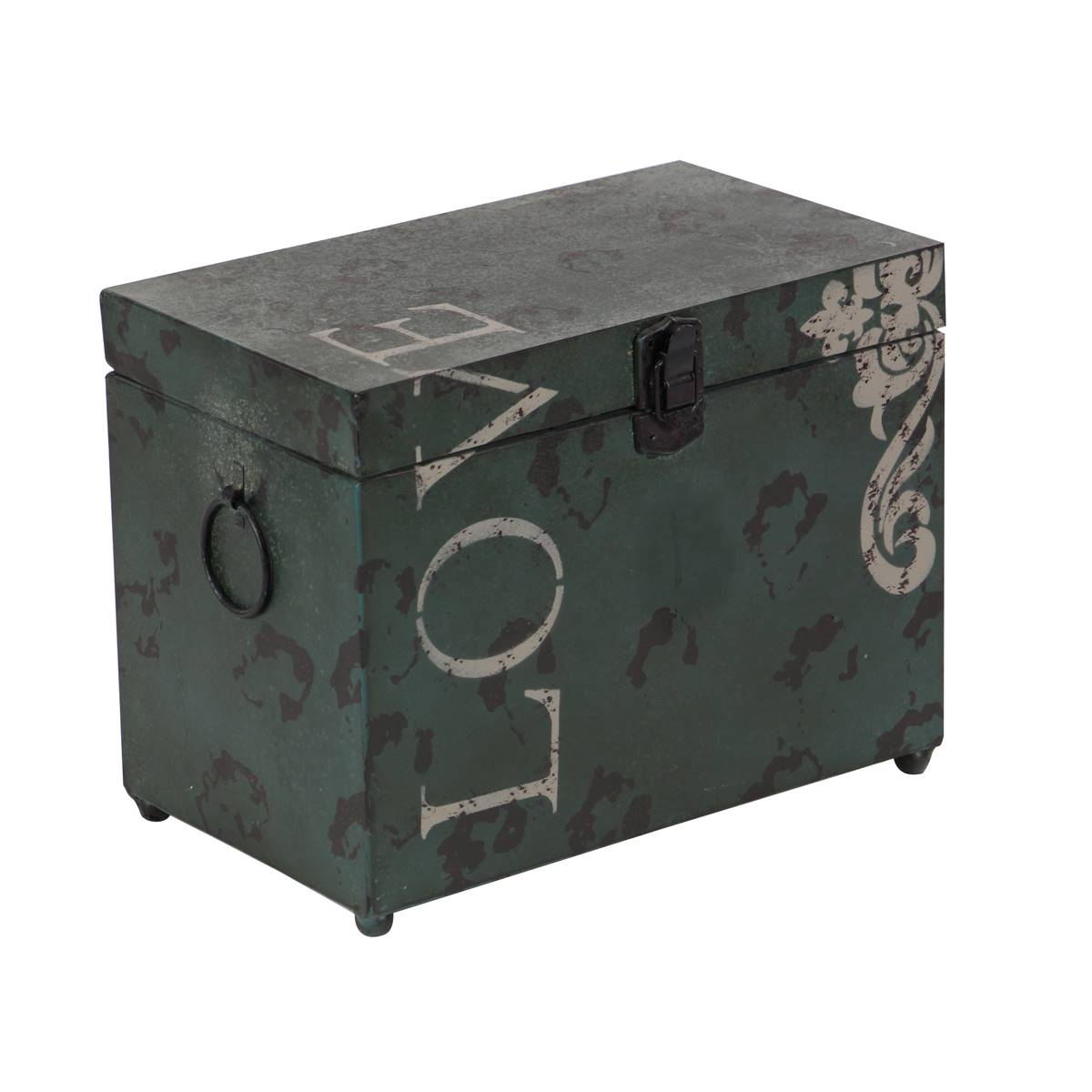 9th & Pike(R) Metal Chest Storage Trunk Boxes - Set Of 3