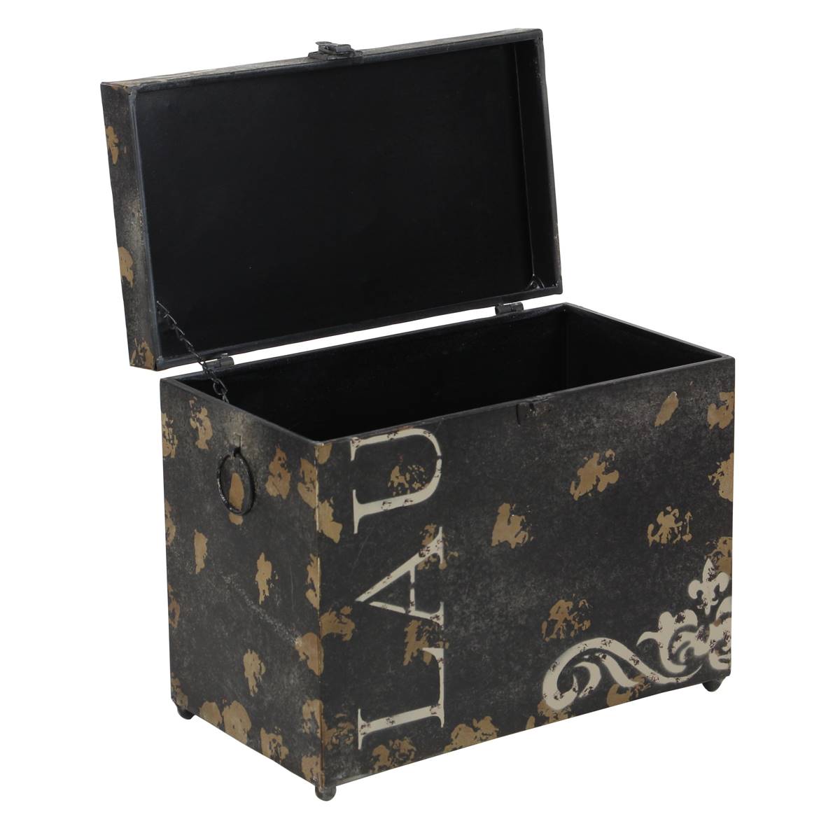 9th & Pike(R) Metal Chest Storage Trunk Boxes - Set Of 3