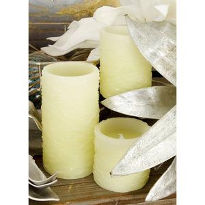 9th & Pike(R) Cylindrical Wax Cream Flameless LED Candle - Set Of 3 alternate view