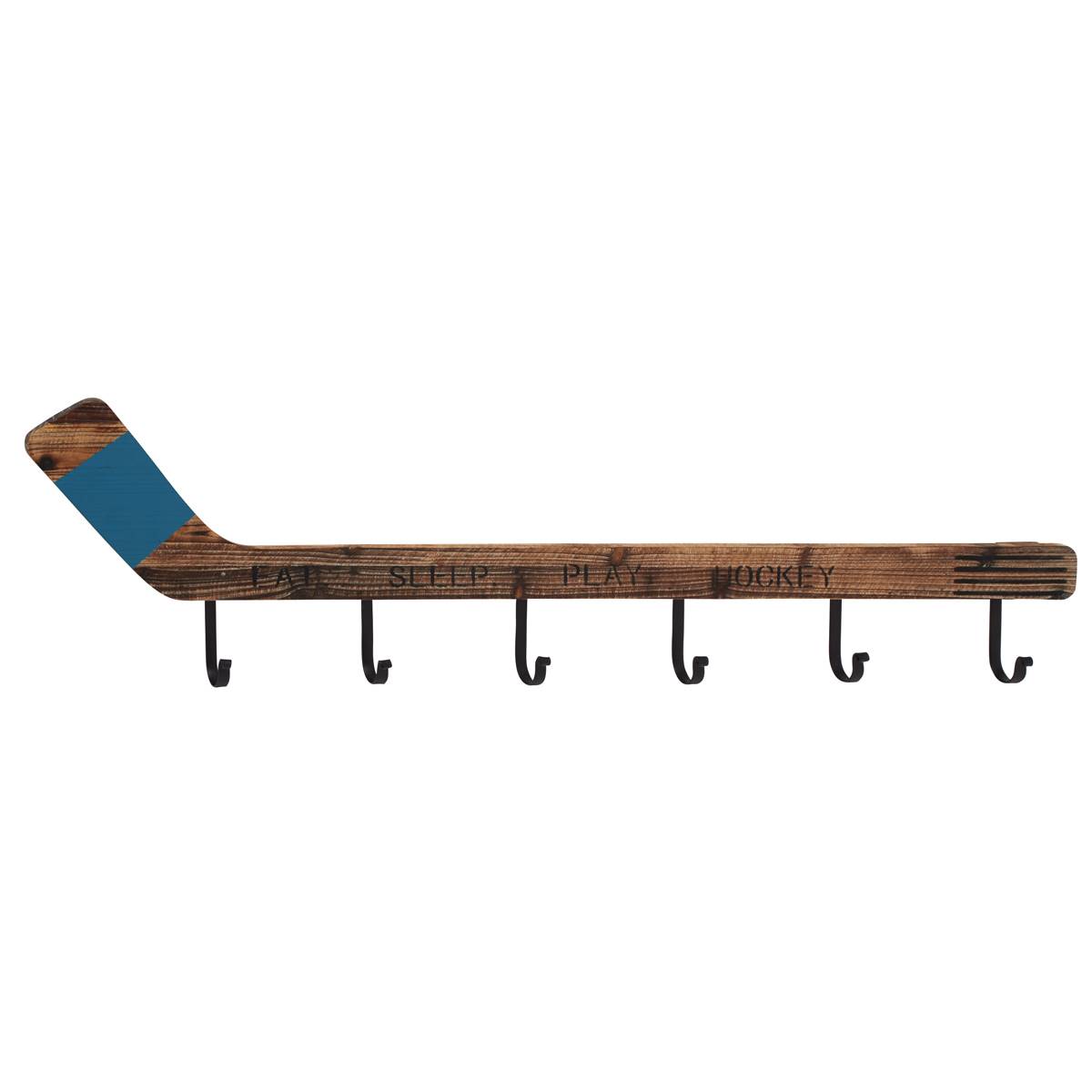 9th & Pike(R) Wood Hockey Stick Wall Hook Rack