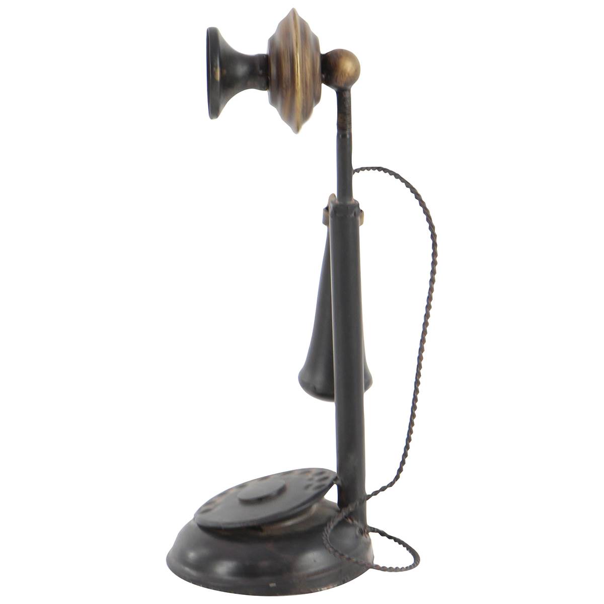 9th & Pike(R) Black Iron Vintage Antique Phone