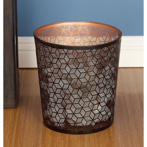 9th & Pike(R) Small Metallic Geometric Waste Bin alternate view