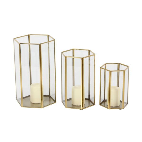9th & Pike(R) Hurricane Candle Holders - Set of 3