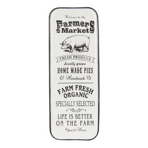 9th & Pike(R) Oversized Vintage Metal Farmhouse Market Sign