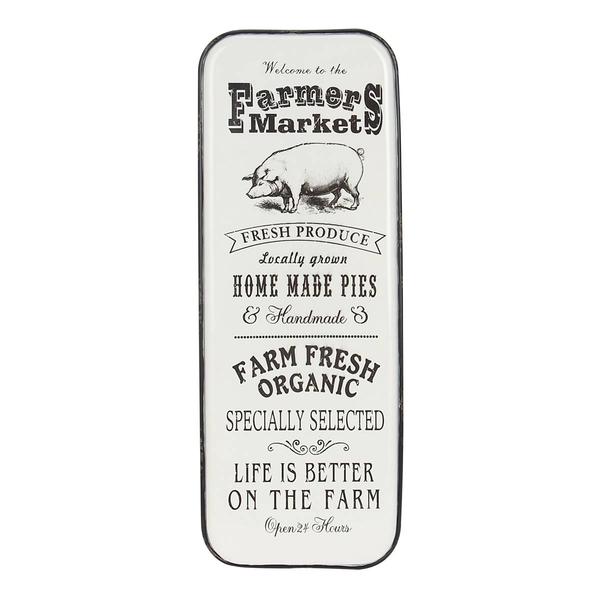 9th & Pike(R) Oversized Vintage Metal Farmhouse Market Sign