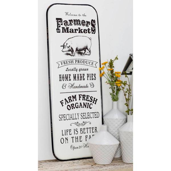 9th & Pike(R) Oversized Vintage Metal Farmhouse Market Sign alternate view