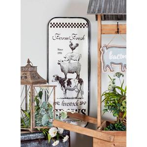 9th & Pike(R) Oversized Vintage Inspired Livestock Animal Sign alternate view
