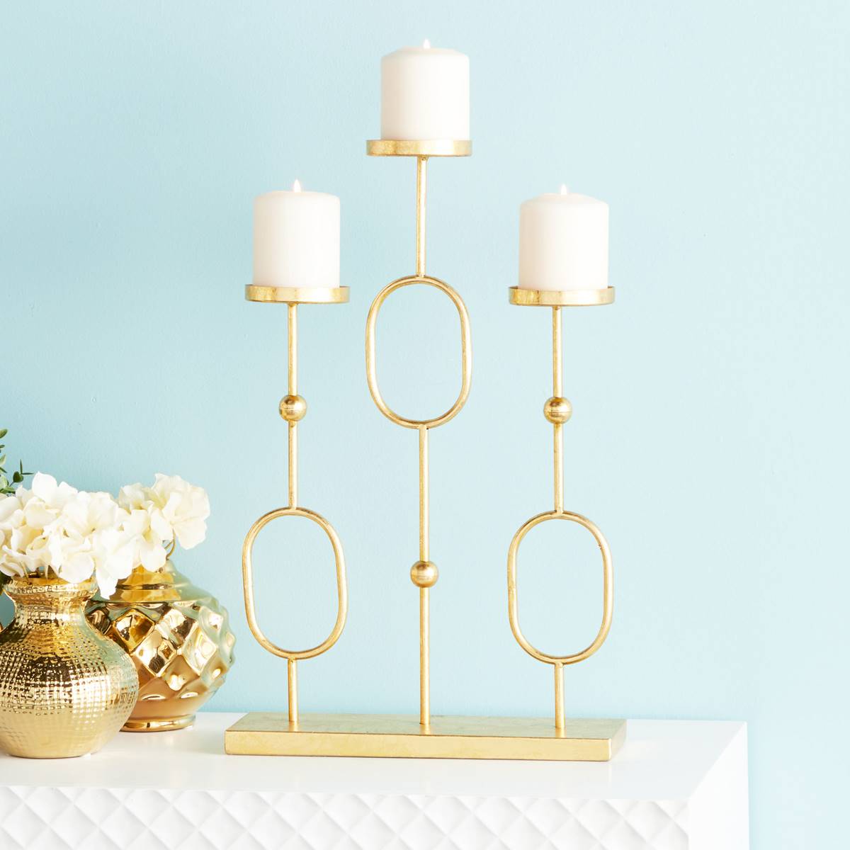 9th & Pike(R) Modern Style Metal Candelabra Candle Holders