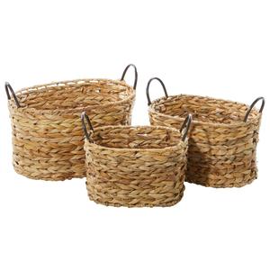 9th & Pike(R) Braided Natural Wicker Storage Baskets - Set of 3