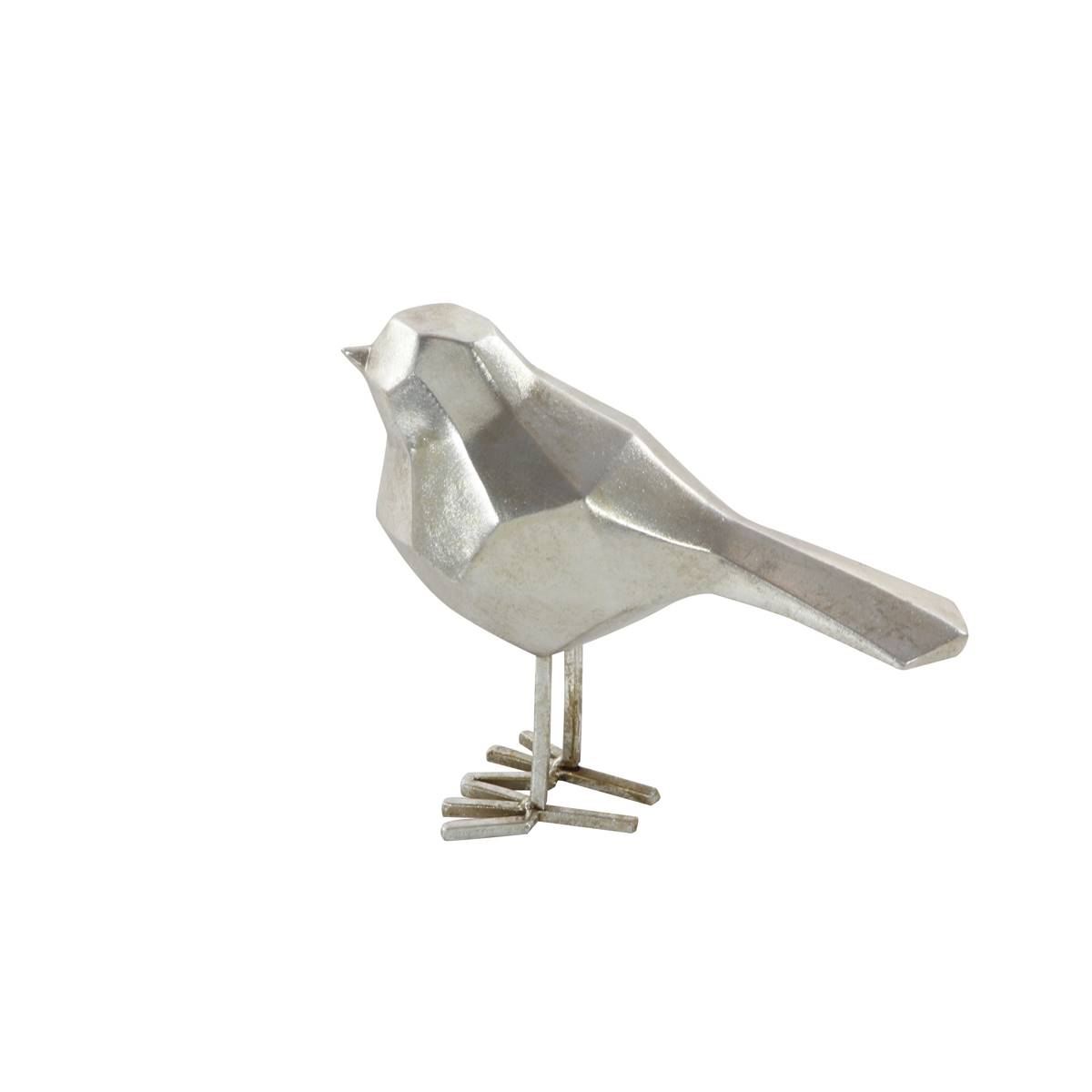 Set Of 2 9th & Pike(R) Large Silver Bird Figurines Table Decor