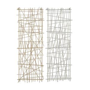 9th & Pike(R) Crosshatched Abstract Art Wall Panels - Set of 2