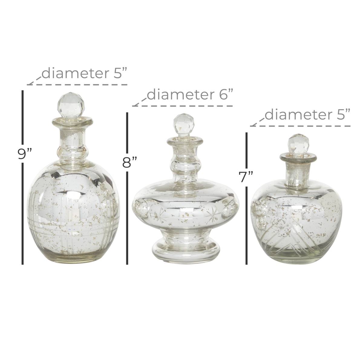 9th & Pike(R) Decorative Glass Jars - Set Of 3