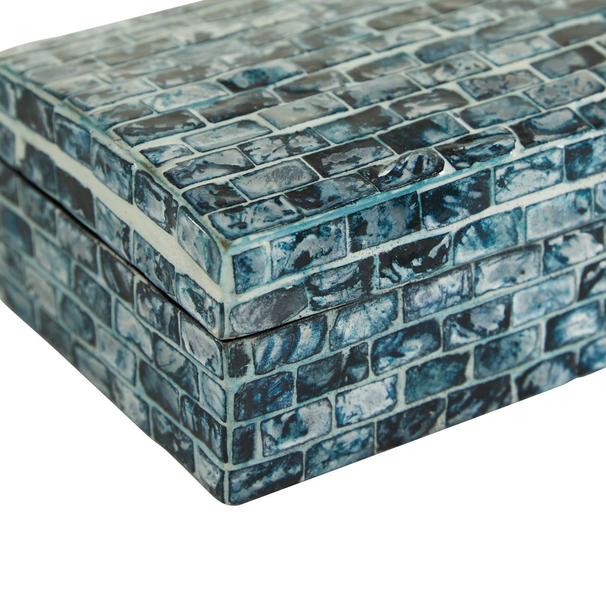 9th & Pike(R) Shell Mosaic Patterned Wood Boxes - Set Of 2