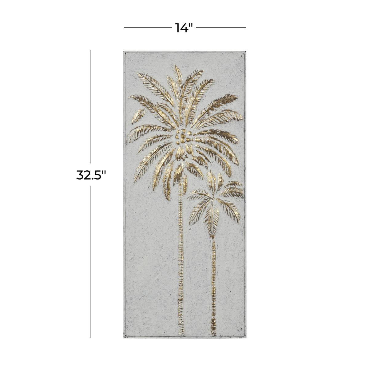 9th & Pike(R) Coastal Palm Tree Metal Wall Decor