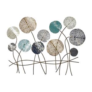 9th & Pike(R) Pressed Leaves Metal Wall Decor
