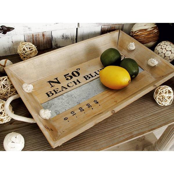 9th & Pike(R) Small Rectangular Nautical Tray - Set of 2 alternate view