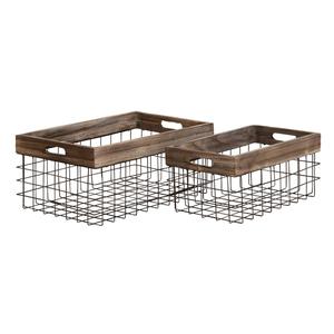 9th & Pike(R) Farmhouse Style Storage Baskets - Set of 2