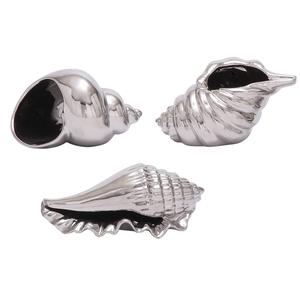 9th & Pike(R) Metallic Coastal Seashell Sculpture - Set of 3