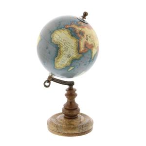 9th & Pike(R) Brown Marble And Metal Globe