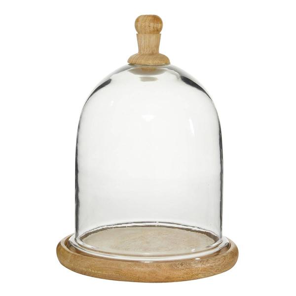 9th & Pike(R) Clear Glass And Wood Cloche