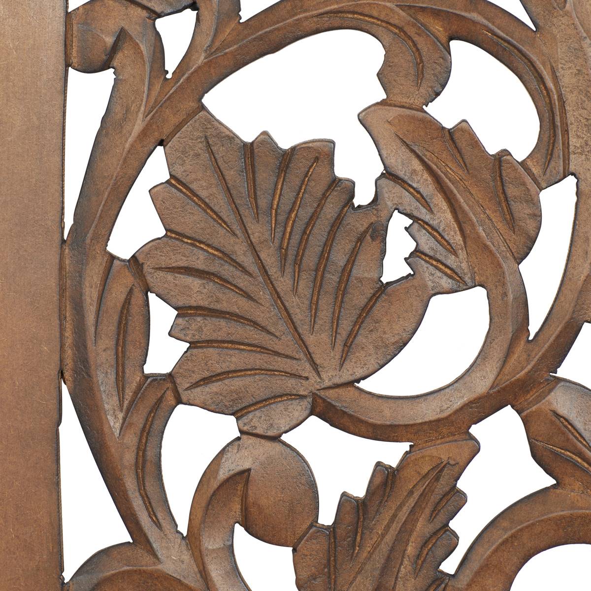 9th & Pike(R) Black Traditional Floral Wood Wall Decor